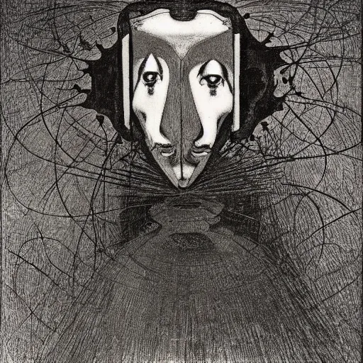 Prompt: a thousand-headed man, by Odilon Redon, by Francis Bacon, by M.C. Escher, beautiful, eerie, surreal, colorful