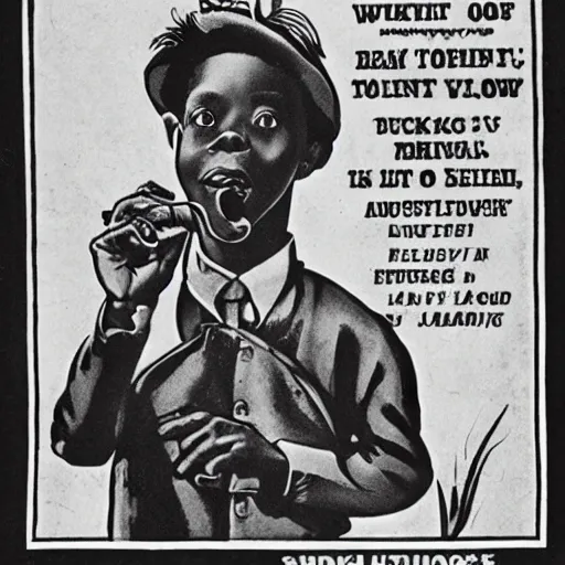 Prompt: buckwheat propaganda style