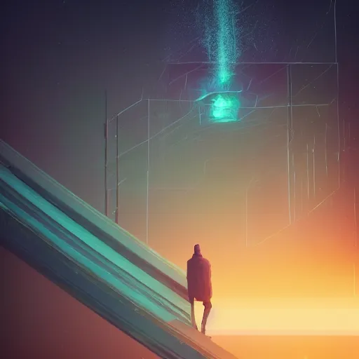 Image similar to liminal space by beeple