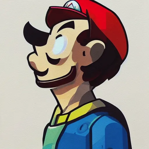 Prompt: Mario profile picture by Sachin Teng, asymmetrical, Organic Painting , Matte Painting, meaningful, Powerful, geometric shapes, hard edges, graffiti, street art:2 by Sachin Teng:4