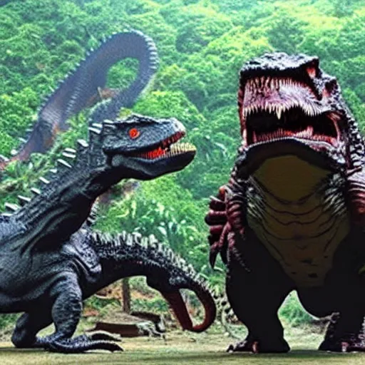 shin godzilla replace t. rex in jurassic park movie | Stable