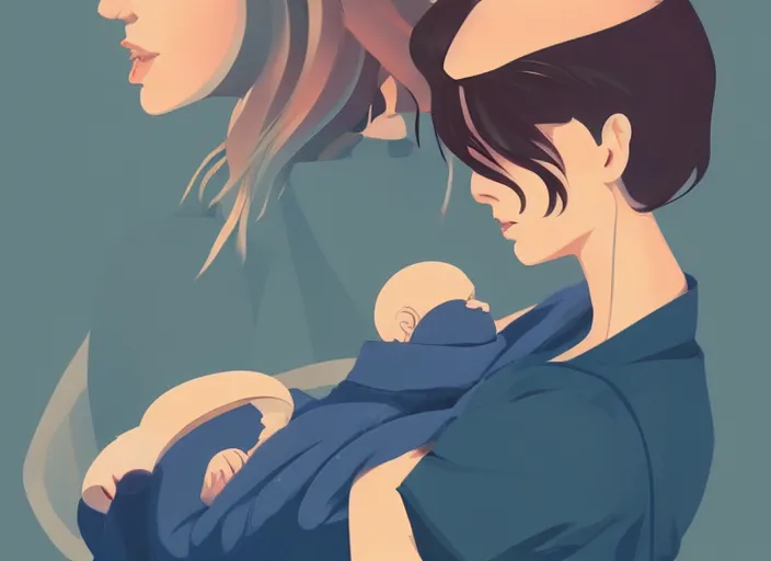 Image similar to a newborn baby. clean cel shaded vector art. shutterstock. behance hd by lois van baarle, artgerm, helen huang, by makoto shinkai and ilya kuvshinov, rossdraws, illustration, art by ilya kuvshinov