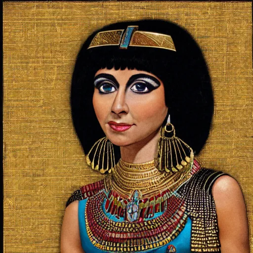 Image similar to cleopatra with the face of annita