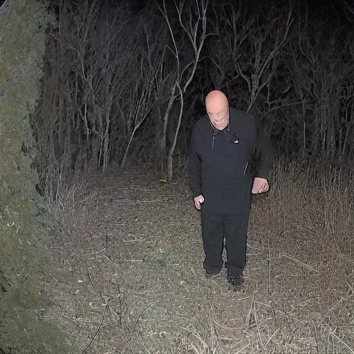 Image similar to dr. phil nighttime dr. phil trailcam footage of dr. phil, spooky, dark, gloomy, dr. phil