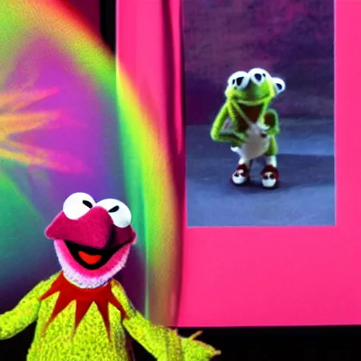 Image similar to holography uncaring mireille enosas a muppet