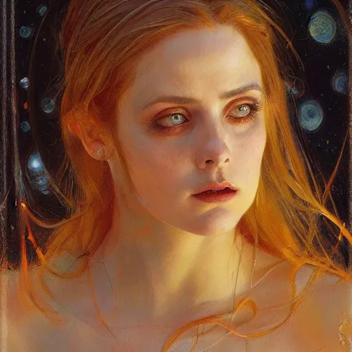Image similar to a painting in the style of donato giancola, and in the style of charlie bowater, and in the style of albert besnard. smooth, sharp focus, semi - realism, symmetry.