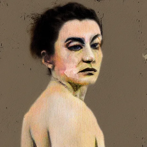 Prompt: portrait of dani by nicolas uribe, muted colors