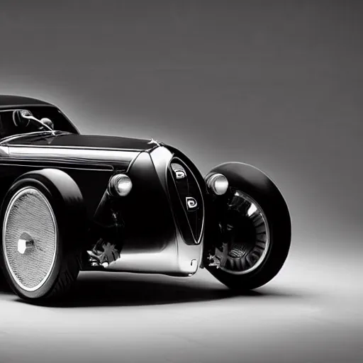 Image similar to a 2 0 2 5 bugatti type 5 7 sc atlantic concept, studio lighting