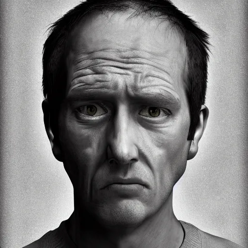 Image similar to confused man portrait ,photo realistic, high detail