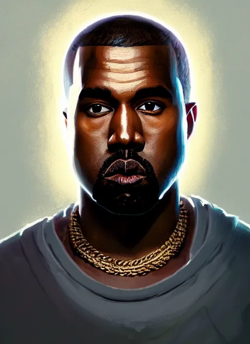 Image similar to highly detailed portrait kanye west posing gta v stephen bliss unreal engine fantasy art by greg rutkowski loish rhads ferdinand knab makoto shinkai lois van baarle ilya kuvshinov rossdraws tom bagshaw global illumination radiant light detailed intricate environment