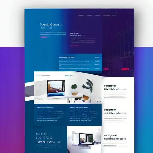 Prompt: a saas landing page template designed by davinci 4 k detailed