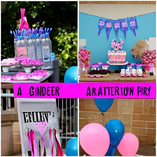 Prompt: gender reveal party at an abortion clinic