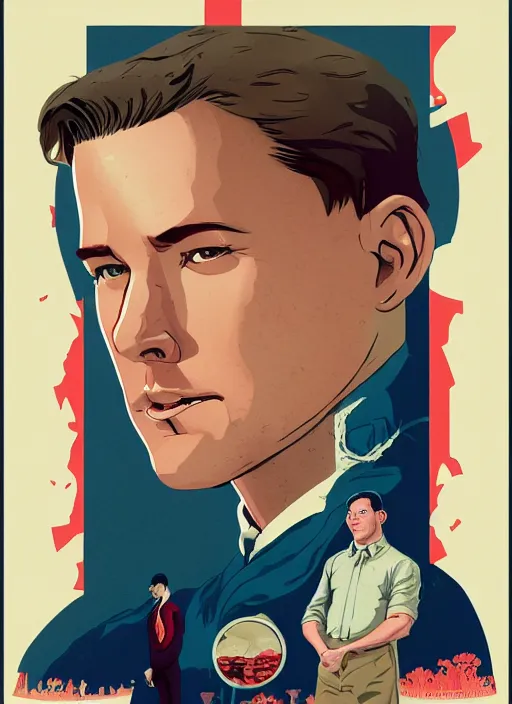 Prompt: poster artwork by Michael Whelan, Bob Larkin and Tomer Hanuka, of a solo individual portrait of Channing Tatum wearing a 1920s red striped outfit, dapper, simple illustration, domestic, nostalgic, full of details, by Makoto Shinkai and thomas kinkade, Matte painting, trending on artstation and unreal engine