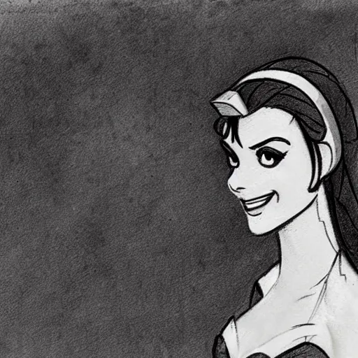 Image similar to milt kahl sketch of victoria justice as princess padme from star wars