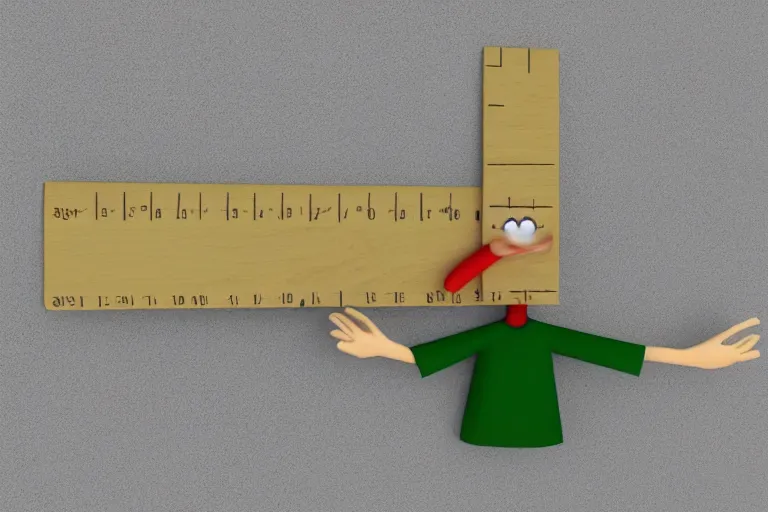 baldi from baldi's basics with a wooden ruler and
