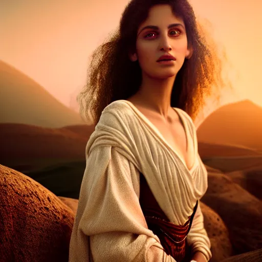 Prompt: photographic portrait of a stunningly beautiful renaissance moroccan female in soft dreamy light at sunset, contemporary fashion shoot, by edward robert hughes, annie leibovitz and steve mccurry, david lazar, jimmy nelsson, breathtaking, 8 k resolution, extremely detailed, beautiful, establishing shot, artistic, hyperrealistic, beautiful face, octane render