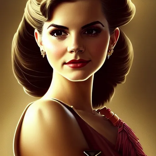 Image similar to A combination of Victoria Justice's and Grace Kelly's and Emma Watson's appearances wearing Master Chief's armor, full body portrait, western, D&D, fantasy, intricate, elegant, highly detailed, digital painting, artstation, concept art, matte, sharp focus, illustration, art by Artgerm and Greg Rutkowski and Alphonse Mucha