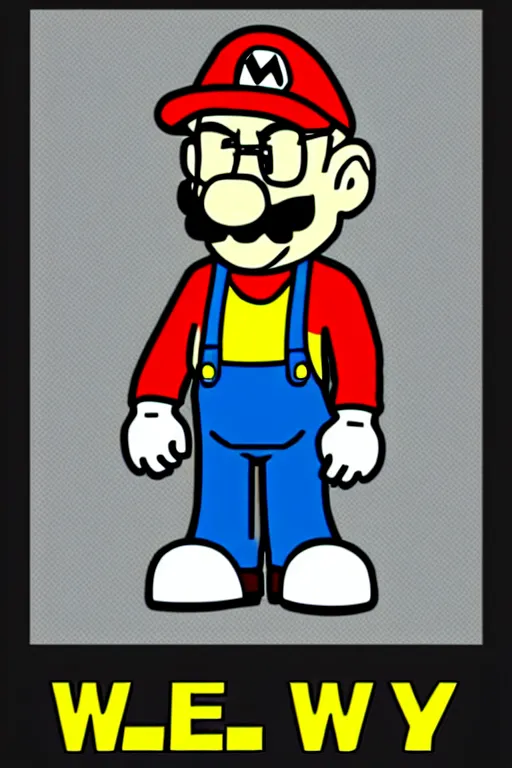 Image similar to walter white, in the style of super mario, highly detailed,