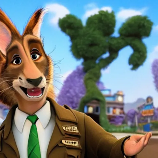 Image similar to gene wilder as a zootopia character