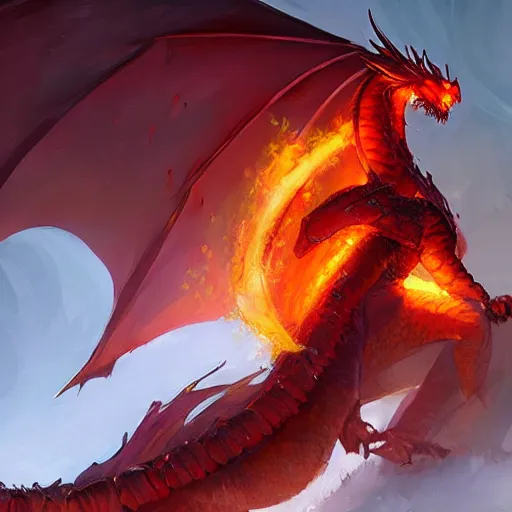 Image similar to a fire dragon by bayard wu,