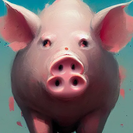 Prompt: 🐷, artstation, Greg rutkowski, Trending artstation,