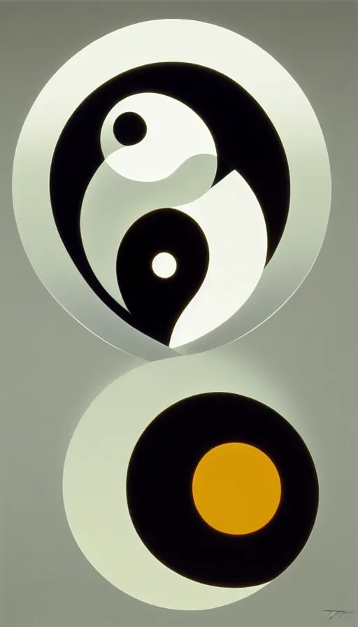 Image similar to Abstract representation of ying Yang concept, by Thomas Blackshear