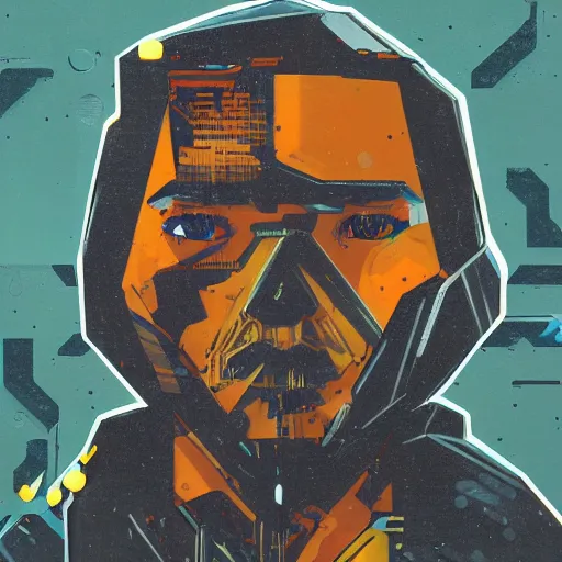 Image similar to Death Stranding profile picture by Sachin Teng, asymmetrical, Organic Painting , Violent, Dark, Powerful, geometric shapes, hard edges, graffiti, street art:2 by Sachin Teng:4