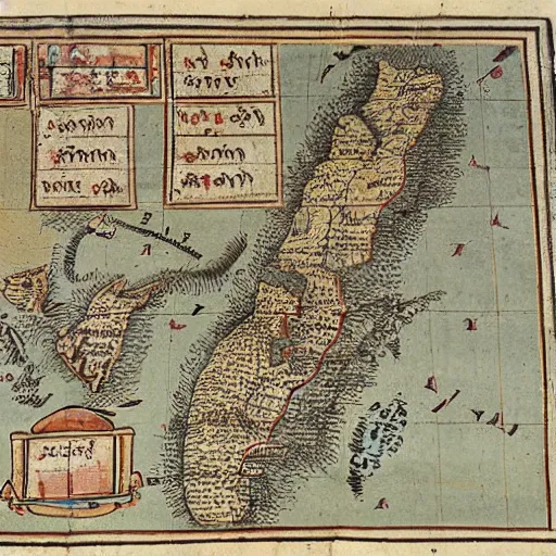 Image similar to map of northern thailand, 1 7 th century, high accuracy, based on geographical map,