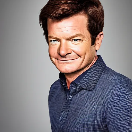 Image similar to Jason Bateman full shot modeling as Nick Wilde, (EOS 5DS R, ISO100, f/8, 1/125, 84mm, postprocessed, crisp face, facial features)