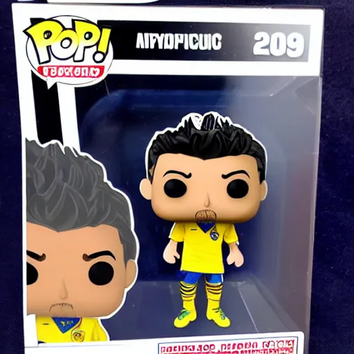 Image similar to neymar funko pop toy, detailed