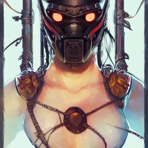 Image similar to cyberpunk viking helmet mask warrior goddess robot ninja fantasy, art gta 5 cover, official fanart behance hd artstation by jesper ejsing, by rhads, makoto shinkai and lois van baarle, ilya kuvshinov, ossdraws