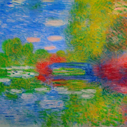 Image similar to acrylic paint landscape style monet