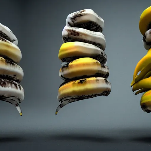 Prompt: horror scary bananas, unreal engine 5, octane render, 8 k, full hd, cinematic