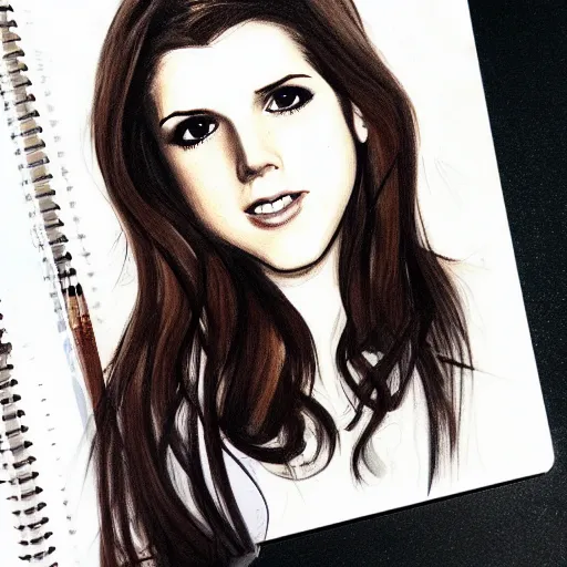 Prompt: Anna Kendrick rough sketch by Loish