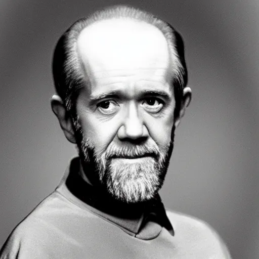 Prompt: george carlin as president of the united states, presidential portrait