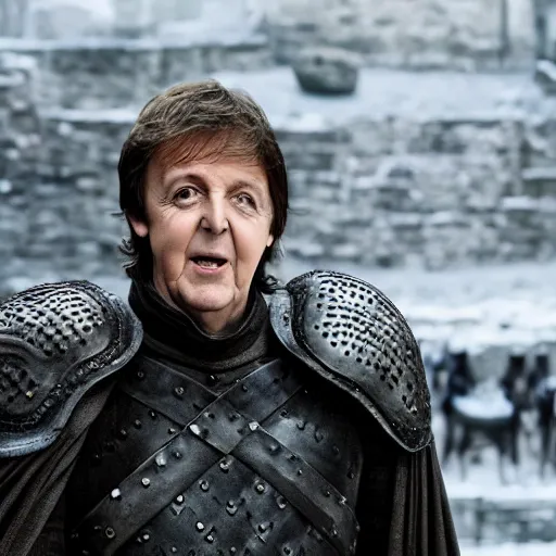 Image similar to Paul McCartney in Game of Thrones