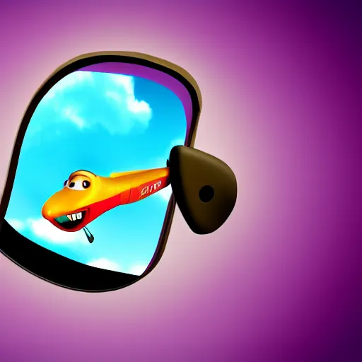 Prompt: app icon, flight, sky, 3d render, full colour, Pixar style,