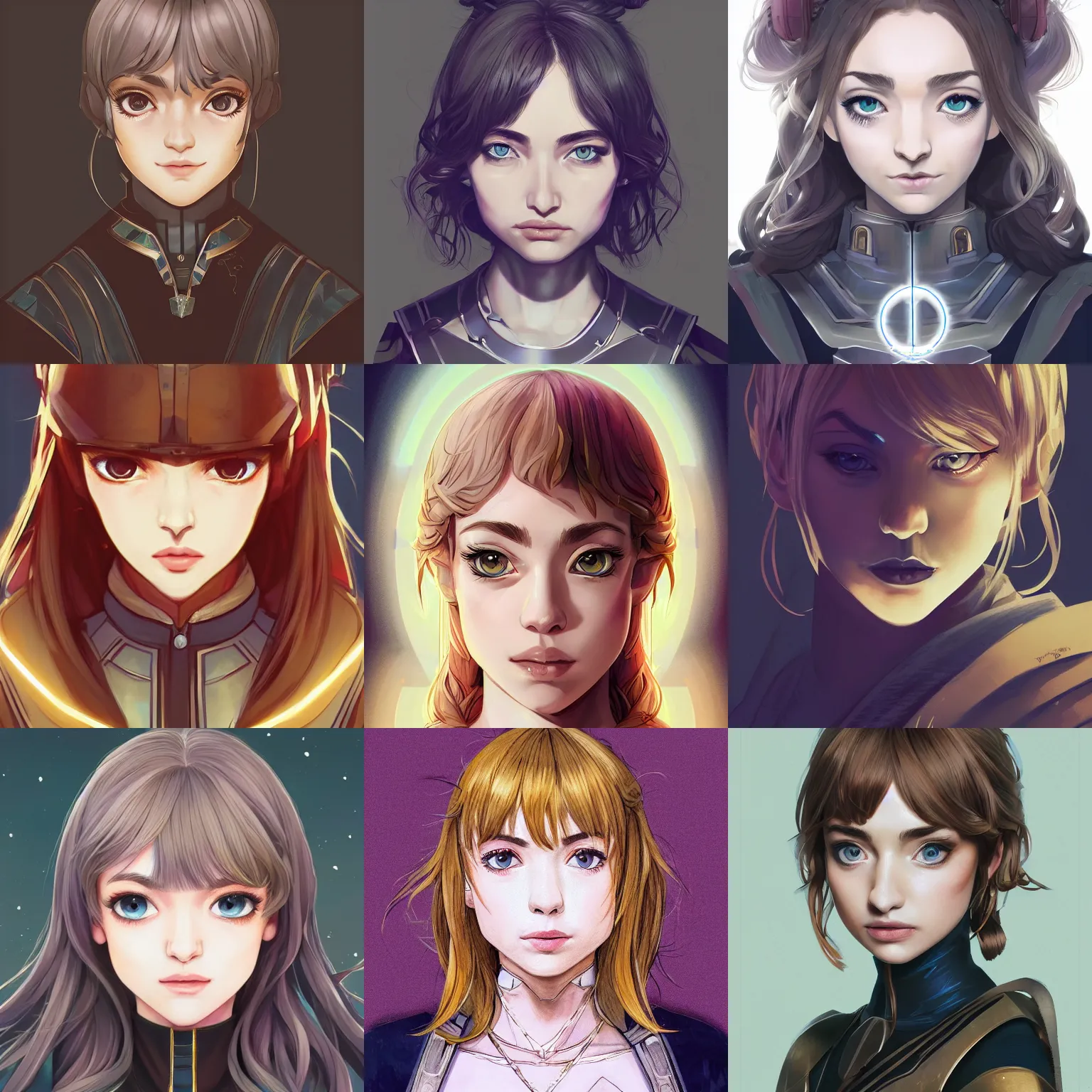 Prompt: centred front-facing symmetrical portrait, Imogen Poots as a Paladin, Anime, cute-fine-face, pretty face, realistically shaded, Perfect face, fine details, realistic shaded lighting by Ilya Kuvshinov, katsuhiro otomo, magali villeneuve, artgerm, rutkowski, WLOP , Jeremy Lipkin, Giuseppe Dangelico Pino, Michael Garmash, Rob Rey