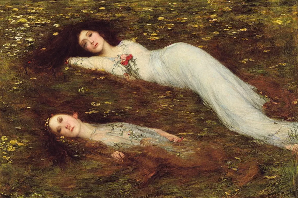 Prompt: Ophelia by John Everett Millais.