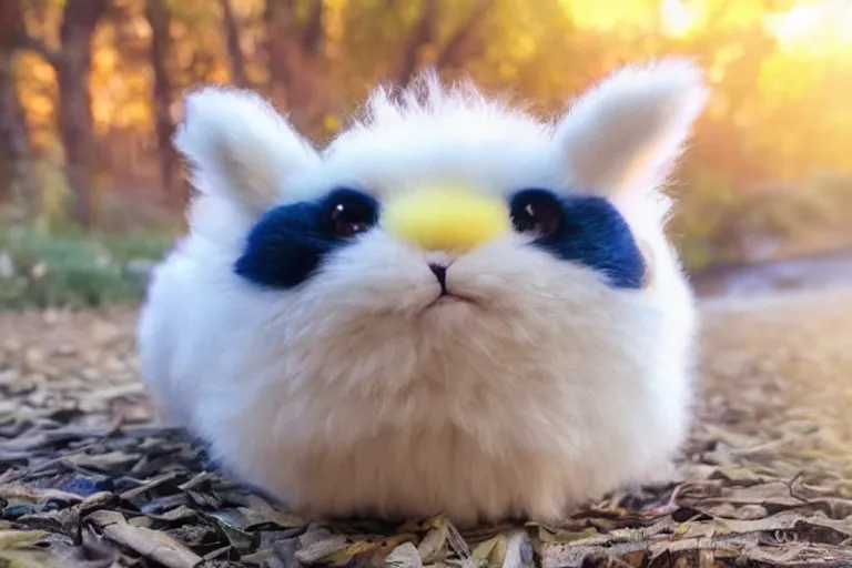 Prompt: real life pokemon, cute!!!, adorable!!!, fluffy!!!, ultra realistic!!!, spring time, clear weather, golden hour, sharp focus