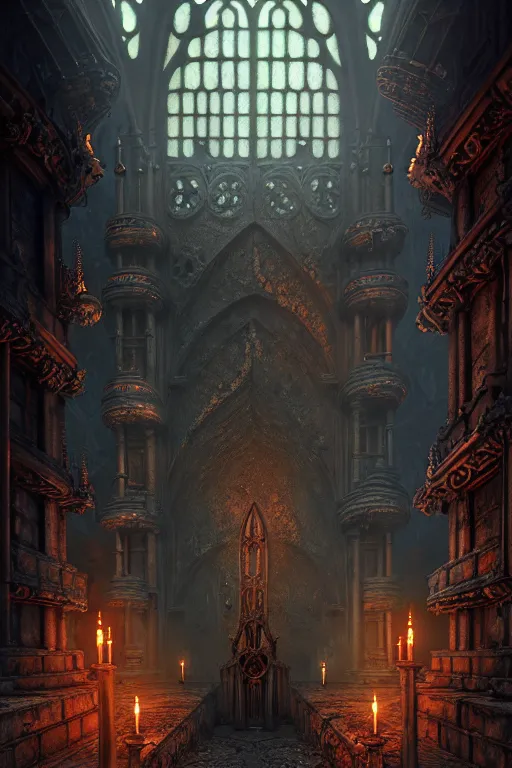 Image similar to steam necropolis, memento mori, gothic, neo - gothic, art nouveau, hyperdetailed copper patina medieval icon, stefan morrell, philippe druillet, ralph mcquarrie, concept art, steampunk, unreal engine, detailed intricate environment, octane render, moody atmospherics, volumetric lighting, ultrasharp, ominous, otherworldly