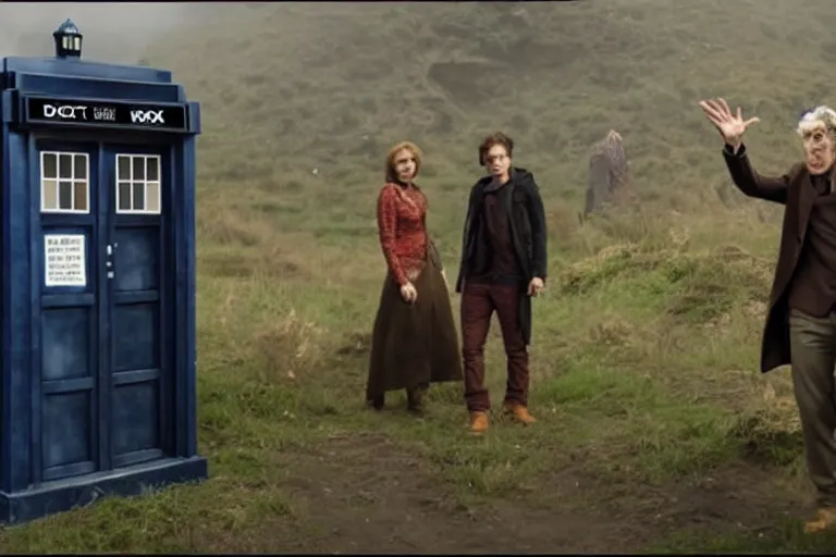 Image similar to Screencap from Doctor Who