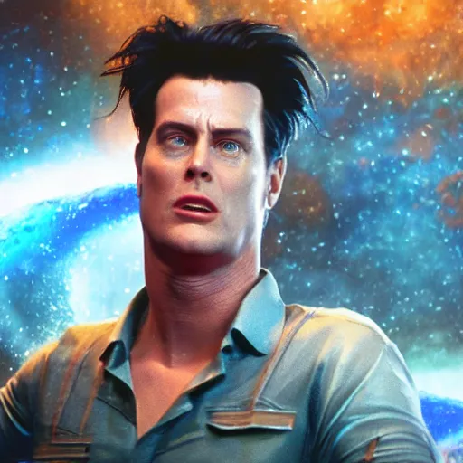 Prompt: hyperrealistic film still of ace ventura in space, his body violently exploding, stunning 3 d render, inspired by istvan sandorfi & greg rutkowski & unreal engine, perfect symmetry, dim volumetric cinematic lighting, 8 k octane comprehensive render, extremely hyper - detailed, incredibly lifelike attributes, intricate, real flesh texture, masterpiece, artstation, stunning,