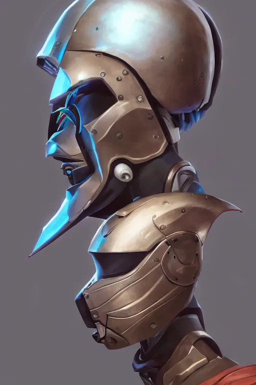 Image similar to epic mask helmet robot ninja portrait stylized as fornite style game design fanart by concept artist gervasio canda, behance hd by jesper ejsing, by rhads, makoto shinkai and lois van baarle, ilya kuvshinov, rossdraws global illumination radiating a glowing aura global illumination ray tracing hdr render in unreal engine 5