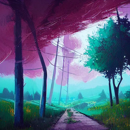 Image similar to A Landscape by Alena Aenami