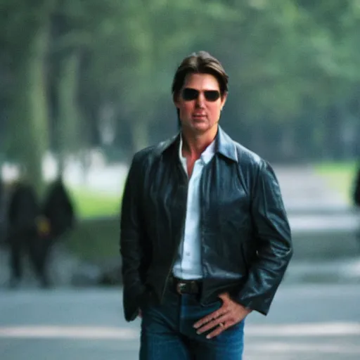 Prompt: real photography of tom cruise taken with 3 0 mm anamorphic lenses