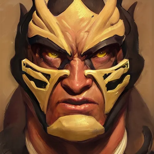 Prompt: greg manchess portrait painting of goro from mortal kombat as overwatch character, medium shot, asymmetrical, profile picture, organic painting, sunny day, matte painting, bold shapes, hard edges, street art, trending on artstation, by huang guangjian and gil elvgren and sachin teng