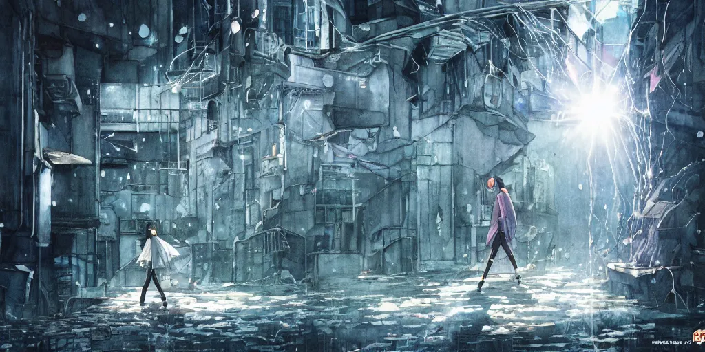 anime movie scene, mamoru oshii, otomo, ultra wide, | Stable Diffusion ...