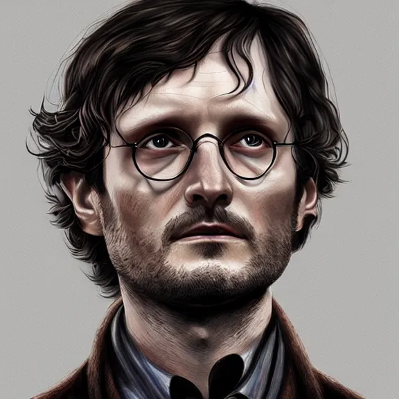 Prompt: will graham, hannibal, red, dark, digital drawing, golden ratio, environment, hyper detail, concept artbook