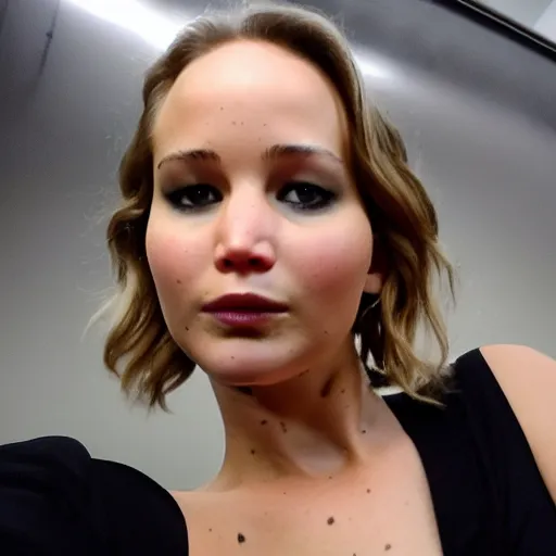 Image similar to Jennifer Lawrence bathroom selfie, 8k selfie photograph